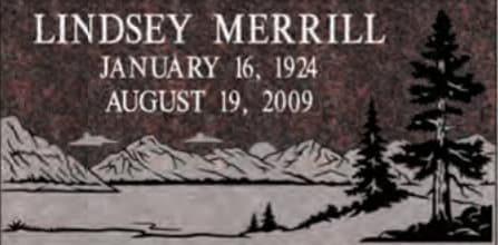 Design CS603 — flat marker in Mahogany granite