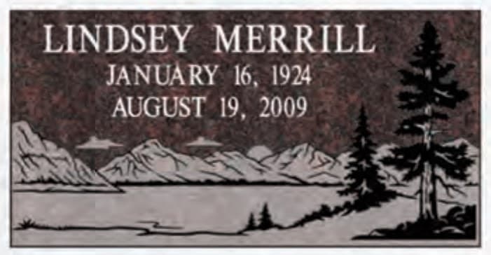 Design CS603 — flat marker in Mahogany granite
