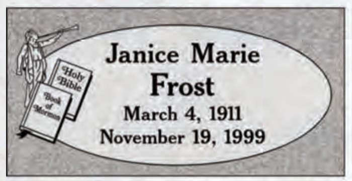 Design MS201 — flat marker in Grey granite