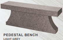 Pedestal Bench catalog design reference for memorial benches