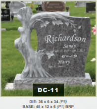 DC-11 catalog design reference for upright headstones & monuments