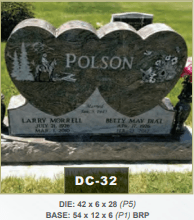 DC-32 catalog design reference for upright headstones & monuments