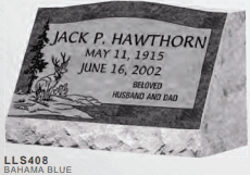LLS408 catalog design reference for slant headstones