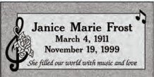 Catalog design MS130 for a flat granite grave marker