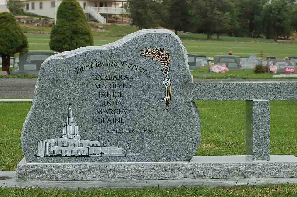 Granite memorial bench crafted and installed by Sierra Headstone & Monument (1)