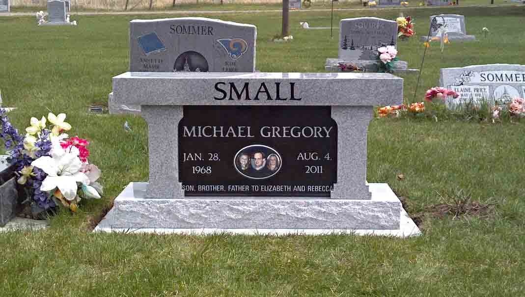 Granite memorial bench crafted and installed by Sierra Headstone & Monument (2)