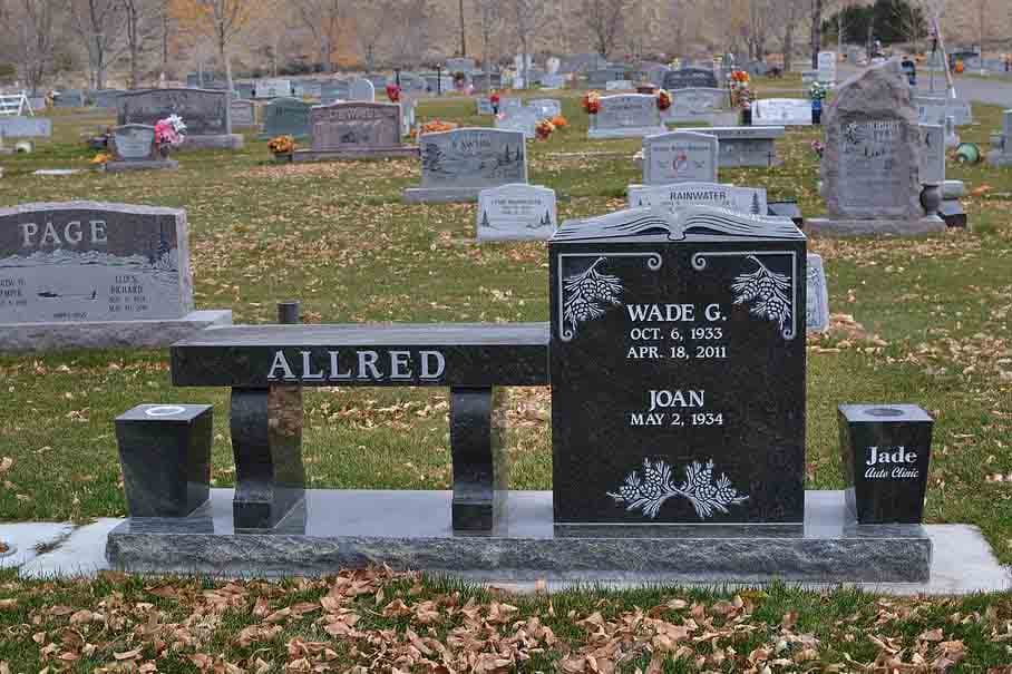 Granite memorial bench crafted and installed by Sierra Headstone & Monument, photo 5