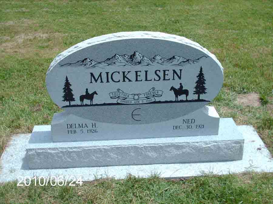 Custom-shaped granite memorial designed by Sierra Headstone & Monument (3)