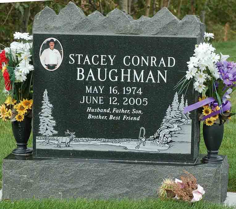 Custom-shaped granite memorial designed by Sierra Headstone & Monument (4)