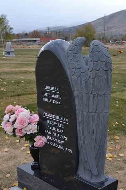 Custom-shaped granite memorial designed by Sierra Headstone & Monument (8)