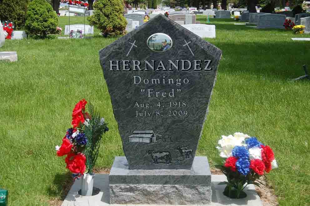 Custom-shaped granite memorial designed by Sierra Headstone & Monument (9)
