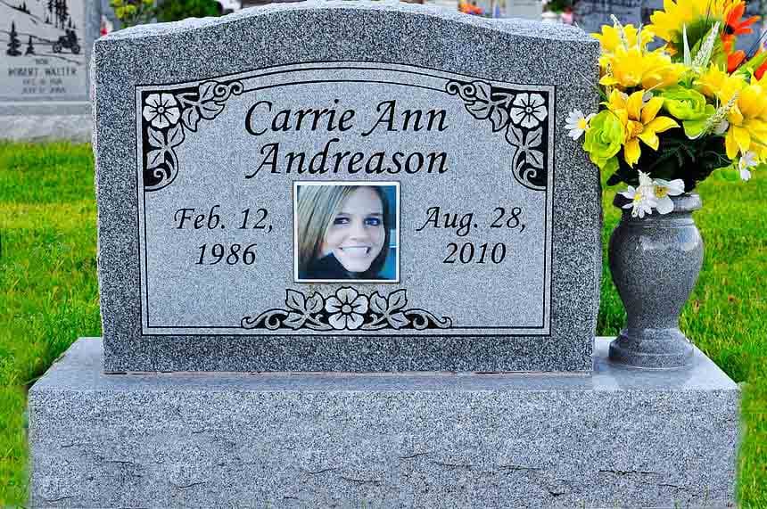 Custom upright granite headstone crafted and installed by Sierra Headstone & Monument, photo 10