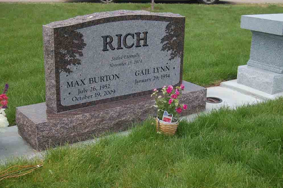 Custom upright granite headstone crafted and installed by Sierra Headstone & Monument, photo 12